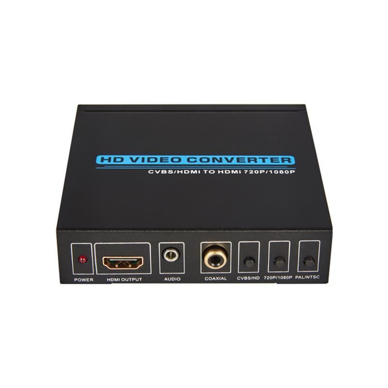 AV \/ CVBS + HDMI NAAR HDMI CONVERTER UP SCALER (720P \/ 1080P)