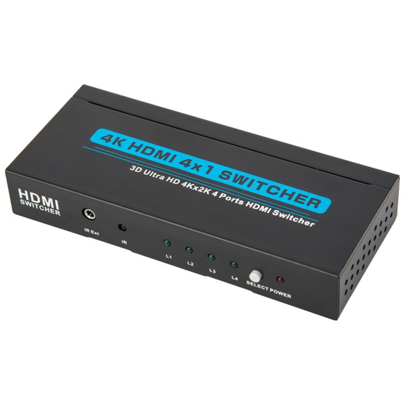 V1.4 4K \/ 30Hz HDMI 4x1 Switcher Ondersteuning 3D Ultra HD 4K * 2K \/ 30Hz