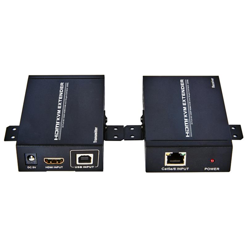 HDMI KVM-extender 60 m via enkele cat5e \/ 6 Ondersteuning Full HD 1080P
