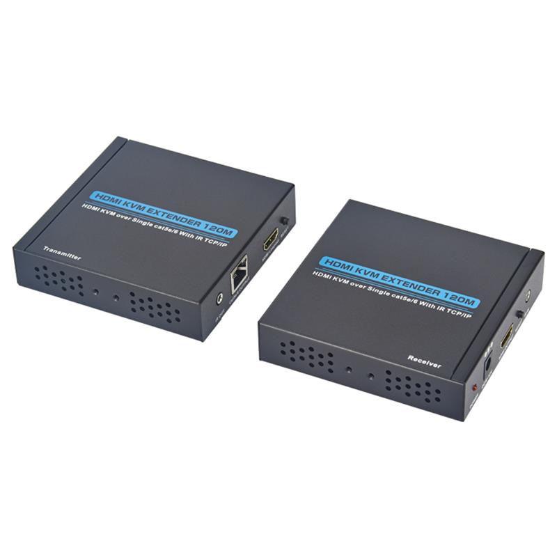 HDMI KVM-extender 100 m via enkele cat5e \/ 6 Ondersteuning voor Full HD 1080P TCP \/ IP
